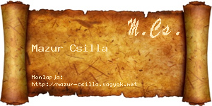 Mazur Csilla névjegykártya