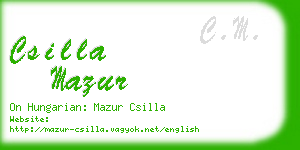 csilla mazur business card